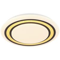 Led-deckenleuchte Kerstin Ø 55 Cm Mit Sternenhimmel - Goldfarben/Schwarz, Design, Kunststoff/Metall (55/10cm) - Luca Bessoni