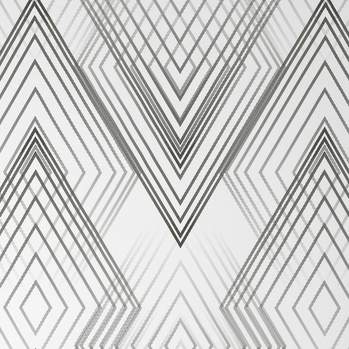 Bettwäsche Irina - Anthrazit/Weiß, MODERN, Textil - Luca Bessoni