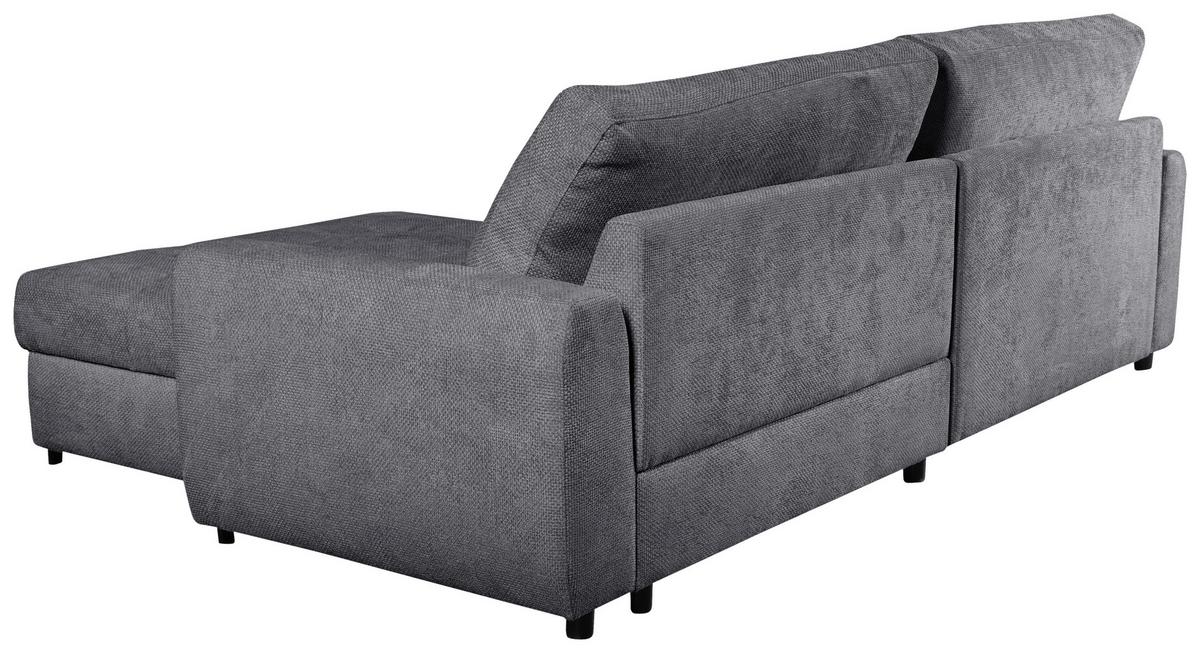 Ecksofa Naomi Grau/Schwarz, 265 cm - Schwarz/Grau, Design, Textil (265/162cm) - MID.YOU