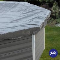 Poolabdeckplane Winterabdeckplane - Grau, KONVENTIONELL, Kunststoff (436/854cm) - Gre