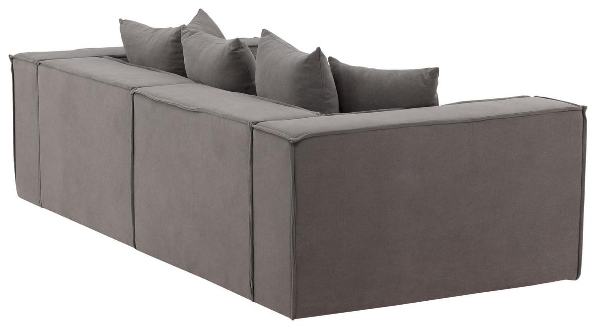 2-Sitzer-Sofa Gillholmen - Schwarz/Grau, Design, Kunststoff/Textil (232/80/116cm) - Livetastic