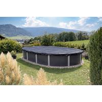 Poolabdeckplane Abdeckplane 360x630 Cm - Schwarz/Grau, Basics, Kunststoff (360/630cm)