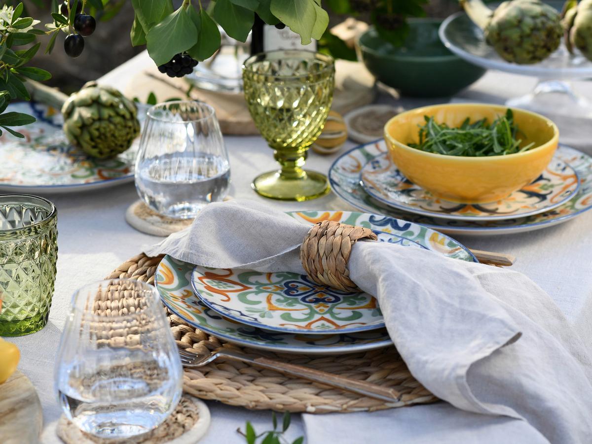 Tafelservice Giardini bunt Steinzeug, 12 -Teilig. - Multicolor, Basics, Keramik - Creatable