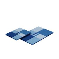 Bademattenset Roman 2er Set - Blau, Basics, Textil (40x50/50x80cm) - Grund