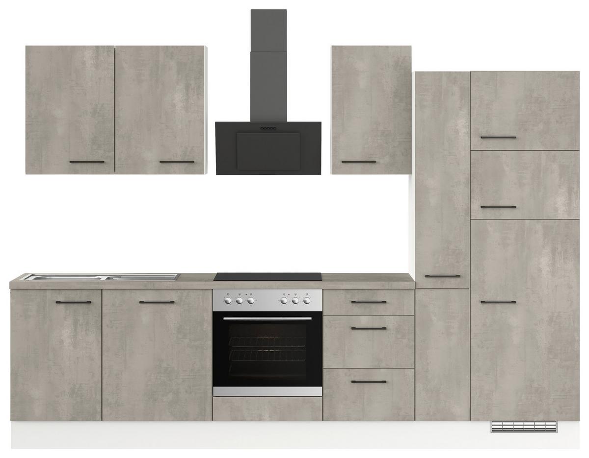 Küchenleerblock Ip1200 - Weiß/Grau, Design, Holzwerkstoff (310cm) - Impuls