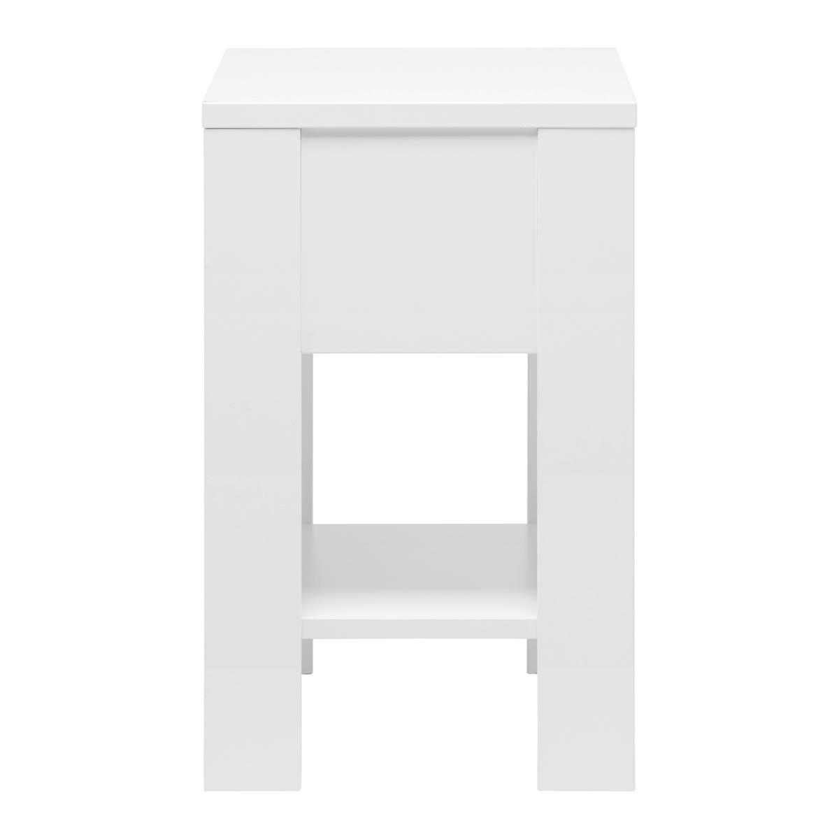 Nočný stolík NIZZA š. 42 cm - biela, Romantik / Landhaus, drevo (42/57,5/36cm)