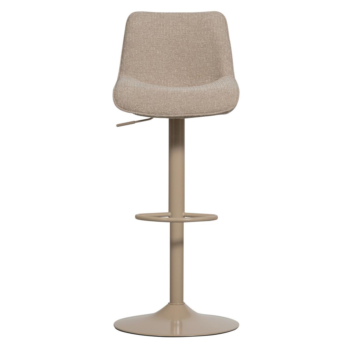 Barhocker Marten Sandfarben B: 45cm - Sandfarben, MODERN, Textil/Metall (45/110/50cm) - Livetastic