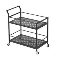 SERVIERWAGEN Schwarz B: 79 cm - Schwarz, Design, Kunststoff/Metall (79/45/83cm) - MID.YOU