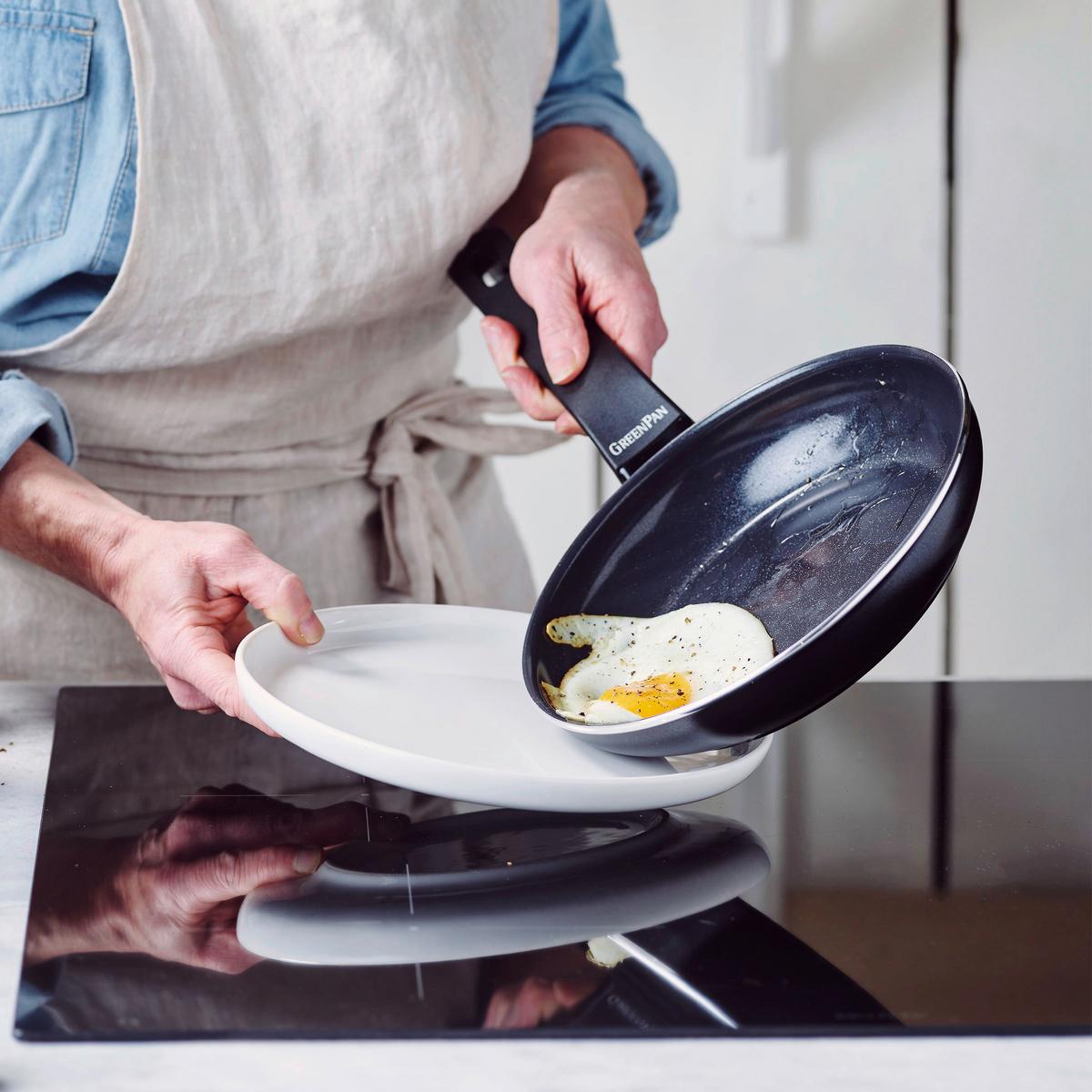 Pfannenset Essence 2-Teilig Schwarz D: 20/28 cm - Schwarz, Basics, Kunststoff/Metall (20 & 28cm) - GreenPan