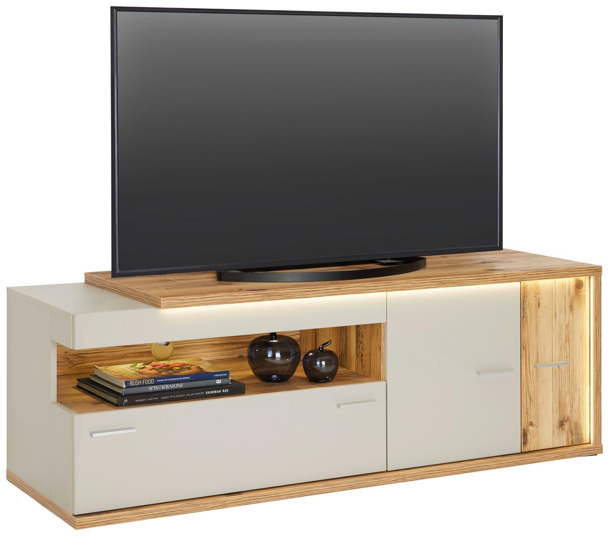 Tv-lowboard Ambiente B:163,6cm Alpine Lodge Dekor/kieselgrau - MODERN, Holzwerkstoff (163,6/56,6/53,6cm)