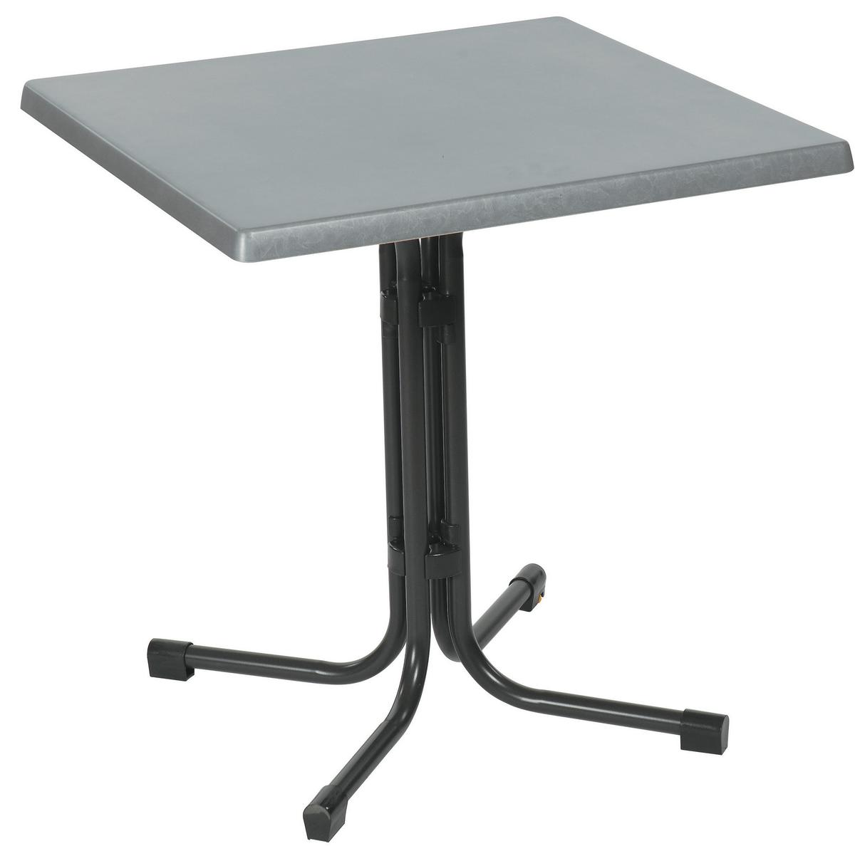 Gartentisch Klappbar Acmap Metall/Holzwerkstoff L: 80 cm - Anthrazit/Grau, Basics, Holzwerkstoff/Metall (80/80/72cm) - Gardenson