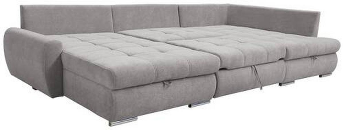 Ecksofa Canion - Chromfarben/Fango, Design, Textil (174/322/173cm) - Livetastic