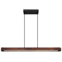 LED-Hängeleuchte 15536h - Dunkelbraun/Schwarz, Natur, Holz/Kunststoff (90/8/120cm) - Globo