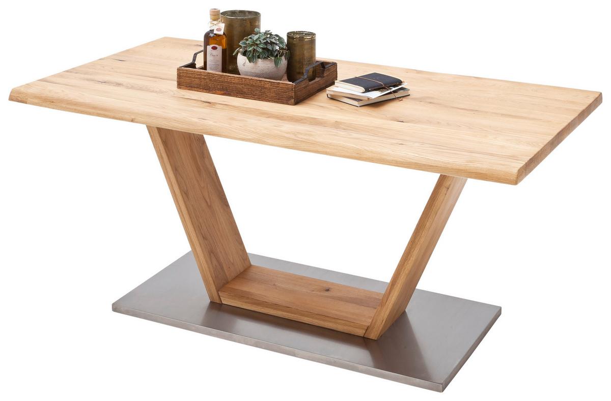 Esstisch Eiche Greta 180x90 cm mit Baumkante - Eichefarben, Design, Holz/Holzwerkstoff (180/90/77cm) - Livetastic