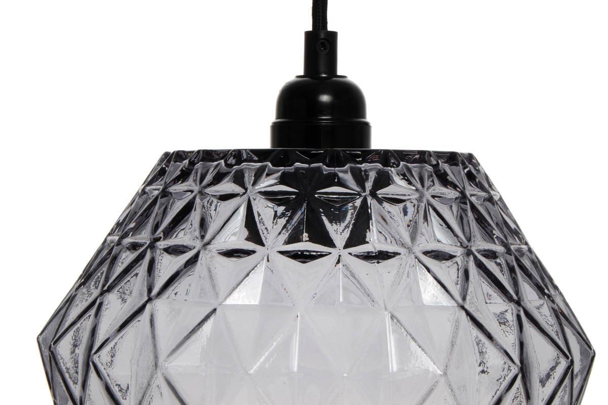 Hängeleuchte Lumi H: 27 cm 1-Flammig - Grau, Trend, Glas (20/27/20cm) - Kayoom