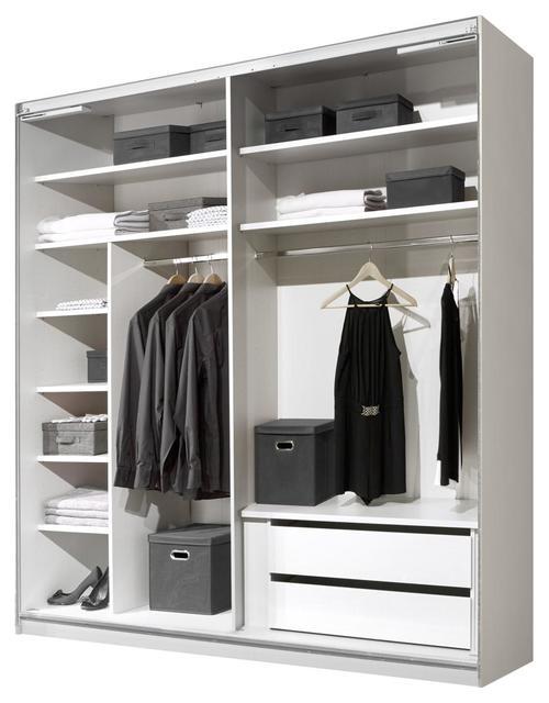 Schwebetürenschrank 188cm Includo Grau/anthrazit - Dunkelgrau/Anthrazit, MODERN, Holzwerkstoff (188/222/68cm) - MID.YOU