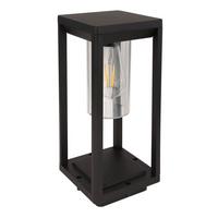 Außenleuchte Candela 15 Watt Aluminium - Klar/Schwarz, Basics, Kunststoff/Metall (15/15/35cm) - Globo