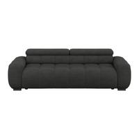 Bigsofa Bull Webstoff schwarz, B: 248 cm - Schwarz, Design, Textil (248/77-97/108cm) - Luca Bessoni