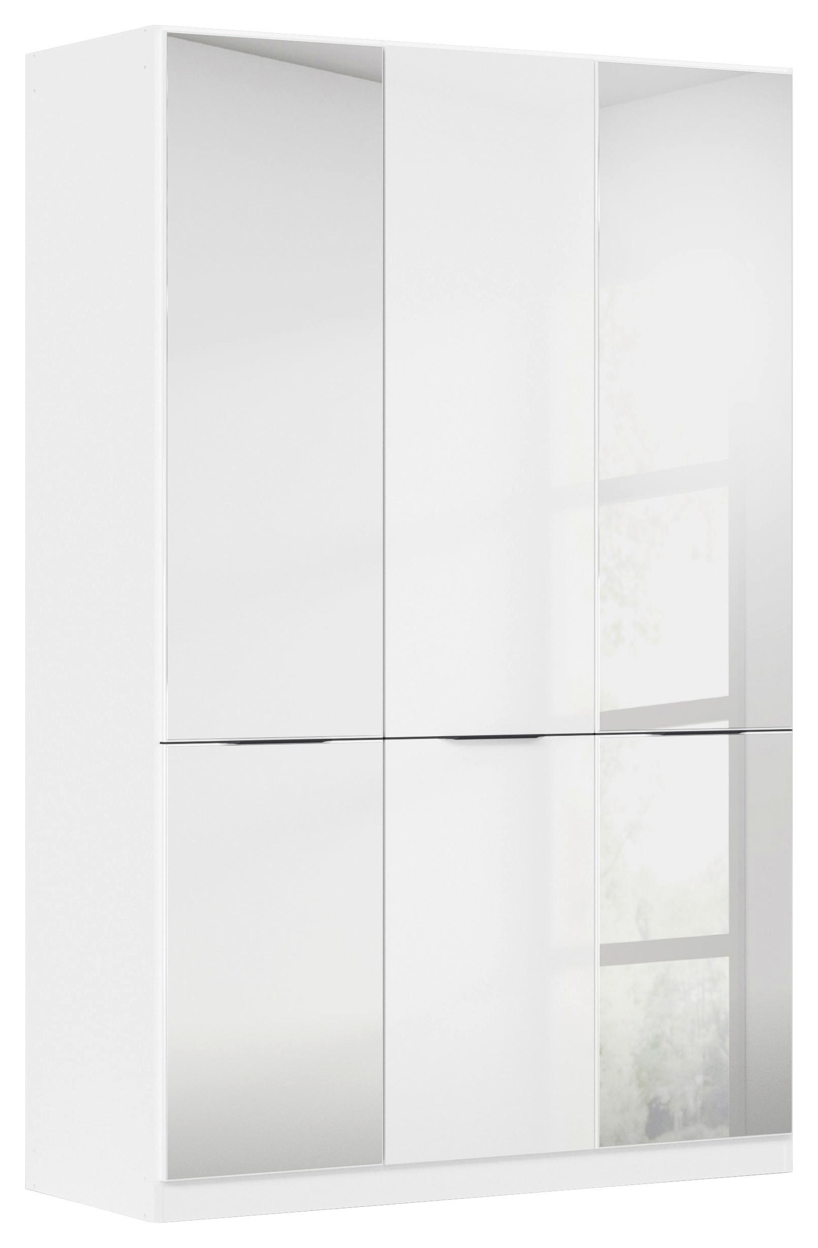 Drehtürenschrank Mit Spiegel 136 cm Max, Alpinweiß