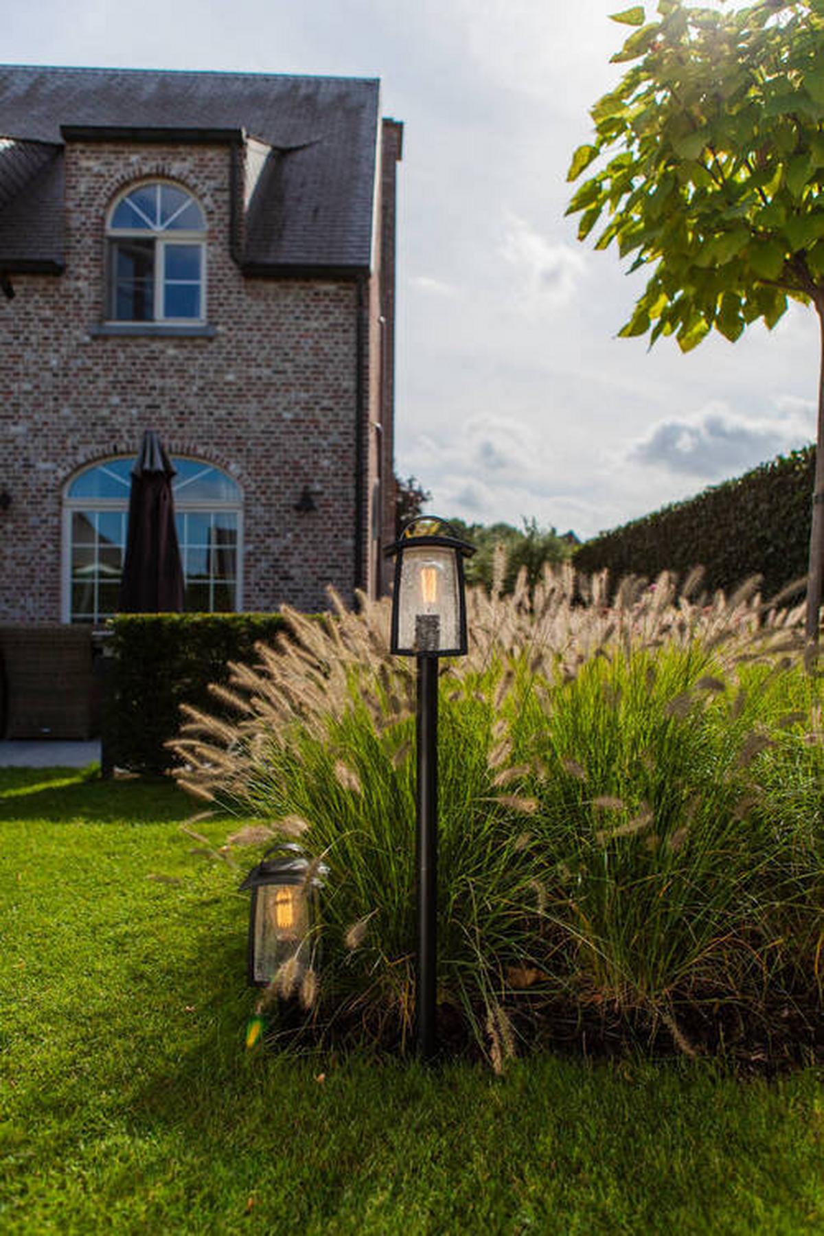 Außenleuchte Kelsey 40 Watt, Glas - Klar/Schwarz, Design, Glas/Metall (103,50/17,00/15,00cm)