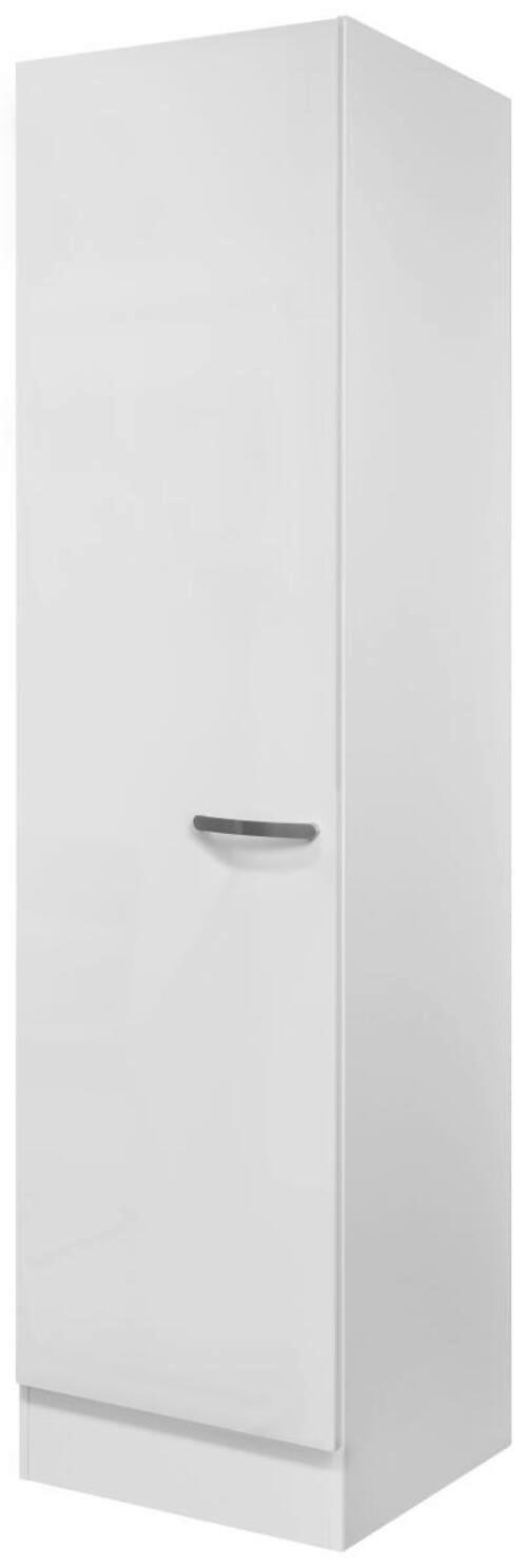 Geschirrschrank Alba B: 50 cm Weiß 1 Drehtür 3 Böden - Weiß Hochglanz/Weiß, MODERN, Holzwerkstoff (50/200/57cm)