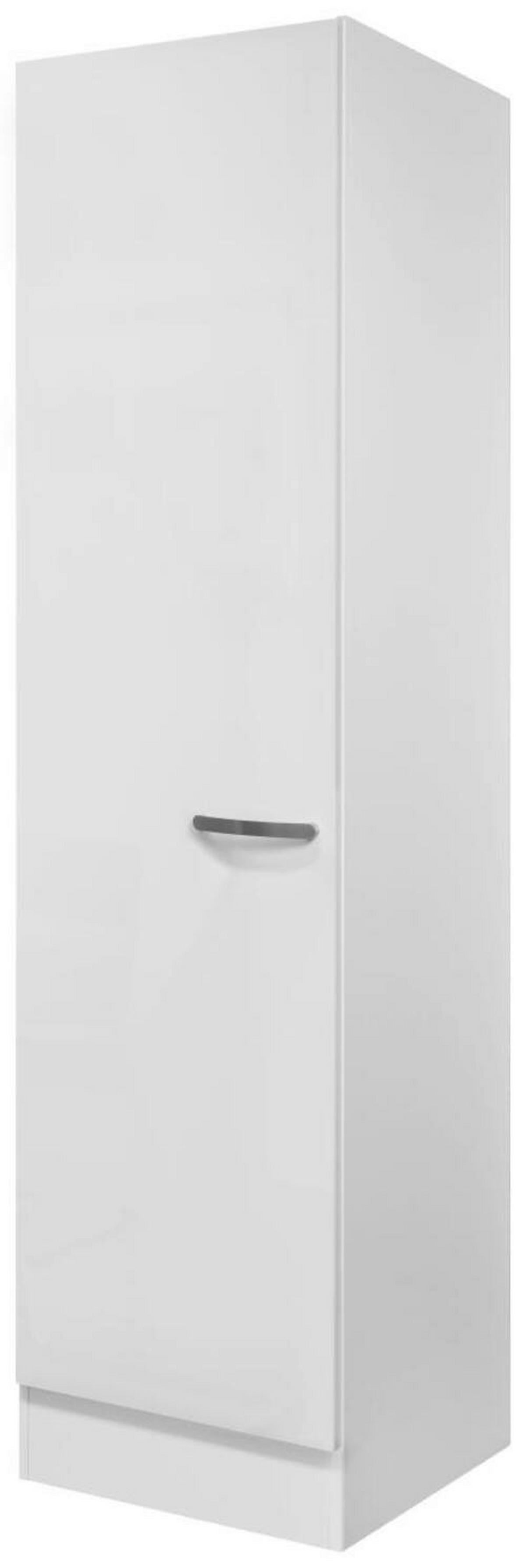 Geschirrschrank Alba B: 50 cm Weiß 1 Drehtür 3 Böden - Weiß Hochglanz/Weiß, MODERN, Holzwerkstoff (50/200/57cm)