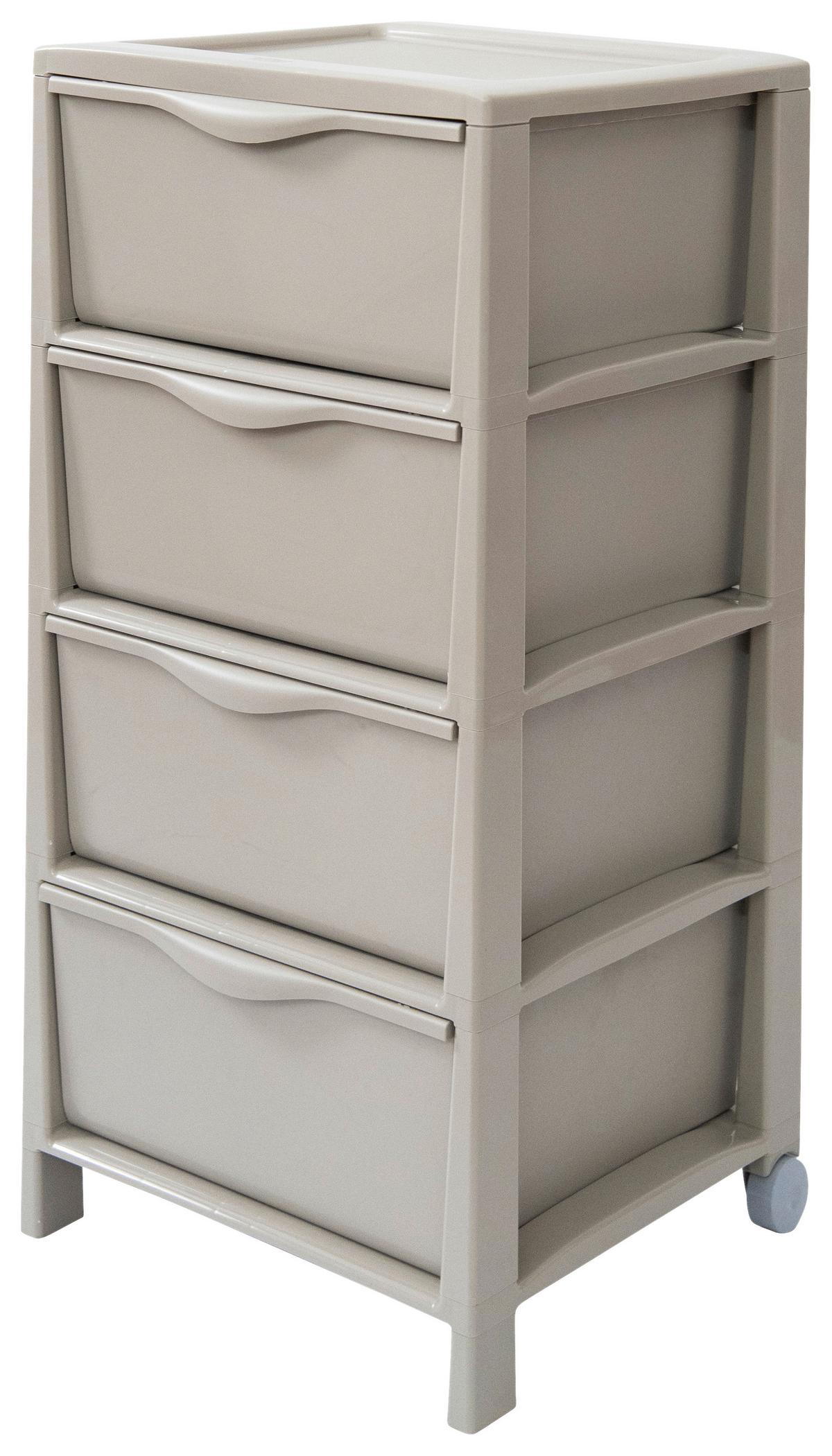 Allzweckwagen Futura Mit 4 Fächern Kunststoff B: 39,5 cm - Taupe, Basics, Kunststoff (38/39,5/76cm)