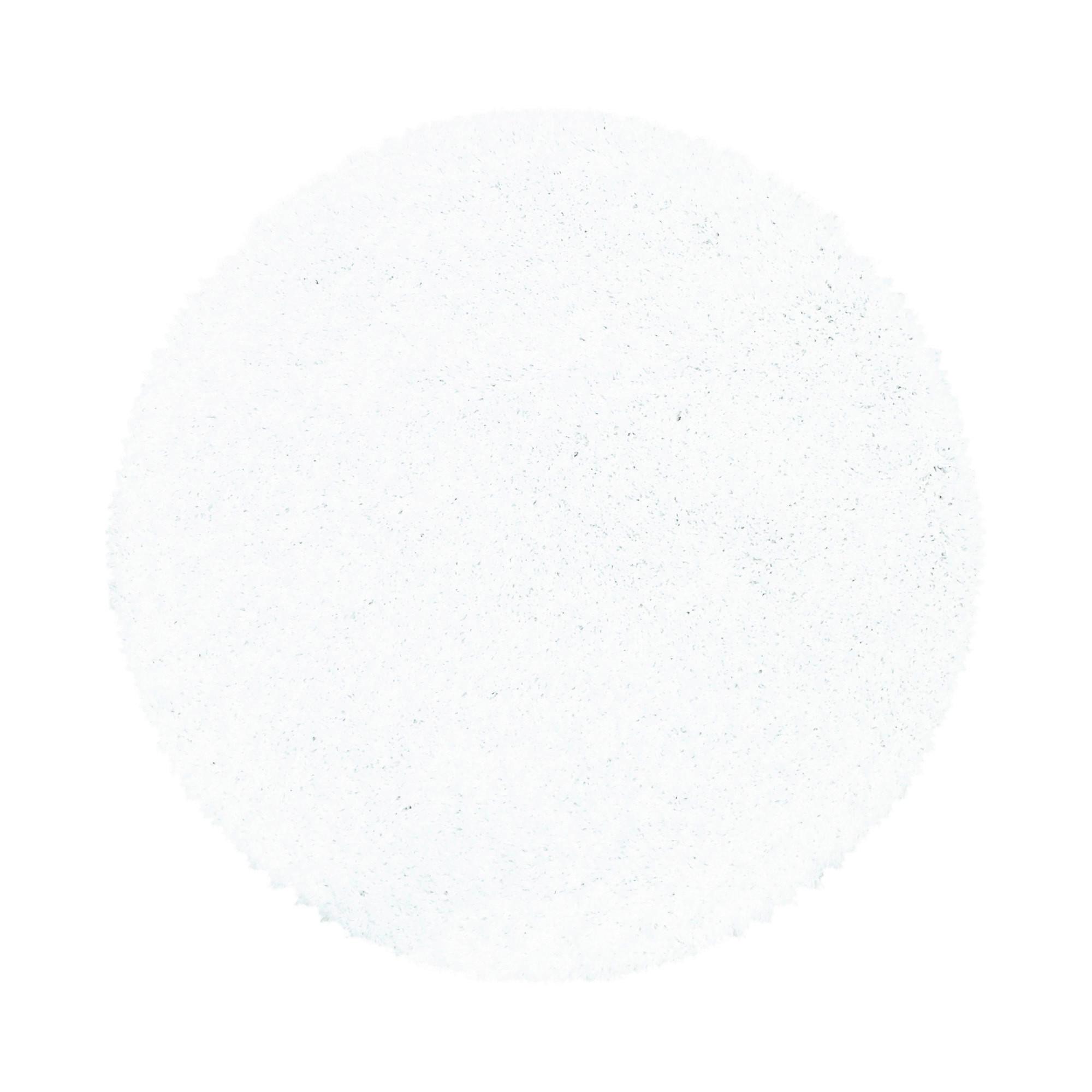 Hochflor Teppich Weiß Sydney Rund Ø 80 cm