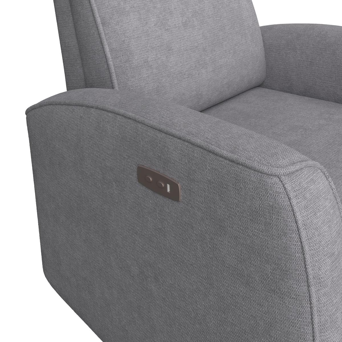 Tv-fotel Leon - sötétszürke, Basics, műanyag/textil (80/102/96cm) - Best Price