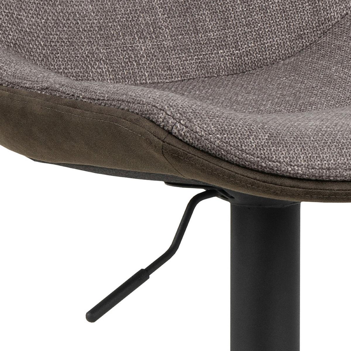 Barhocker Adisa - Anthrazit/Graubraun, Design, Textil/Metall (47/95/52,5cm) - MID.YOU