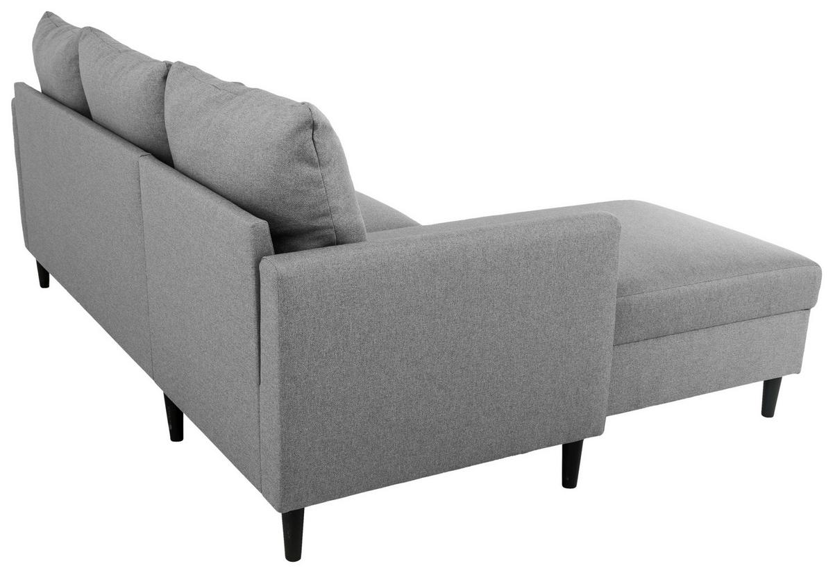 Ecksofa Tweety - Schwarz/Grau, Basics, Textil (192/138cm) - P & B