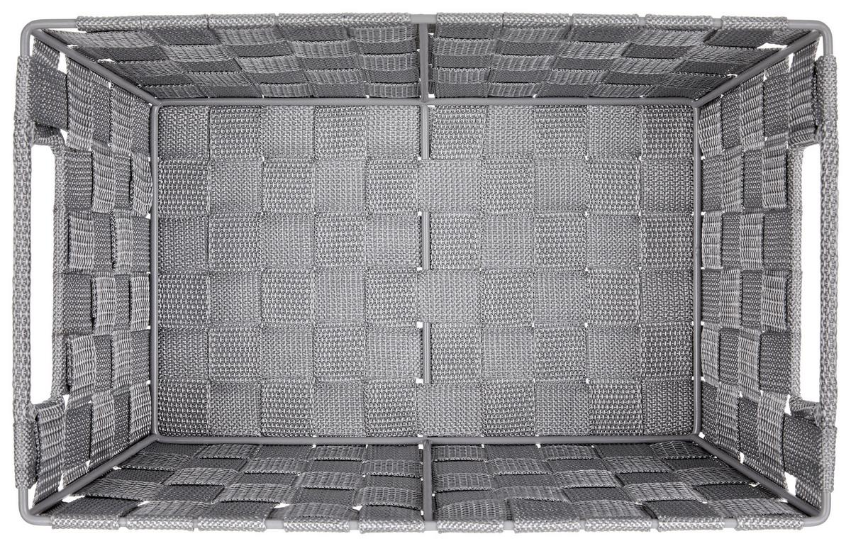 Aufbewahrungskorb Carolyn 32x20 Cm Kunststoff Grau - Grau, Basics, Kunststoff (32/15/20cm) - Ondega