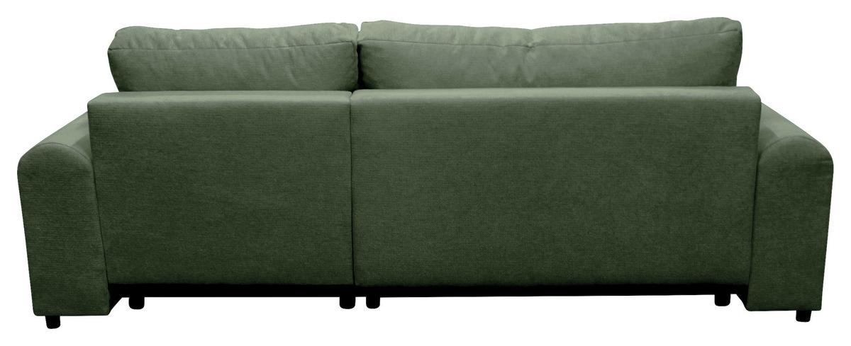 Ecksofa Velo Grün S: 250x160 cm - Schwarz/Grün, Design, Textil (250/160cm) - MID.YOU