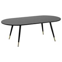 Couchtisch Marmoroptik Schwarz L: 120 Cm - Goldfarben/Schwarz, Design, Holzwerkstoff/Metall (120/60/41,5cm) - MID.YOU