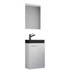 Gästebad Slito Bl - Schwarz/Weiß, MODERN, Glas/Keramik (41cm) - MID.YOU