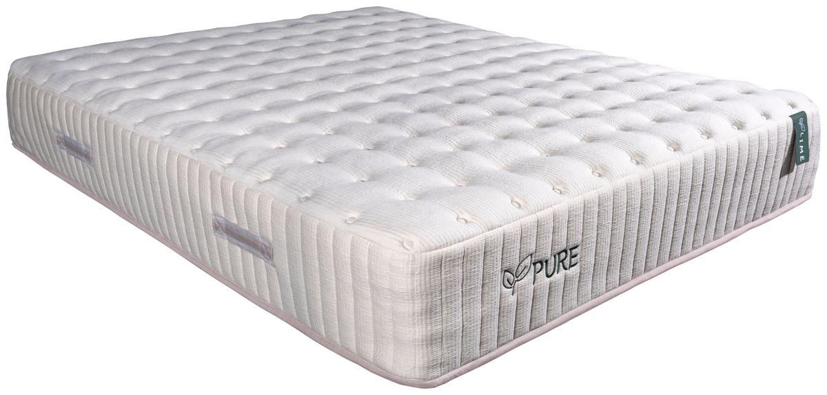 Taschenfederkernmatratze Lime Pure 200x200 cm H2 H: 30 cm - Weiß, Basics, Textil (200/200cm) - Linea Natura