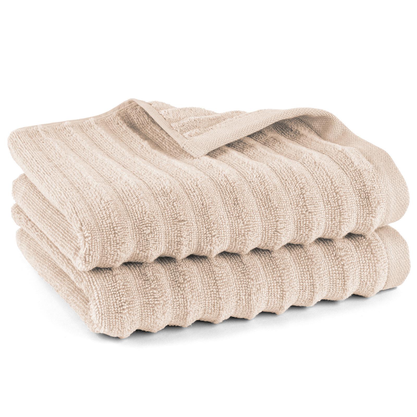 FROTTIERSET Welle 2er Set Beige - Beigebraun, Basics, Textil (50/100/10cm)