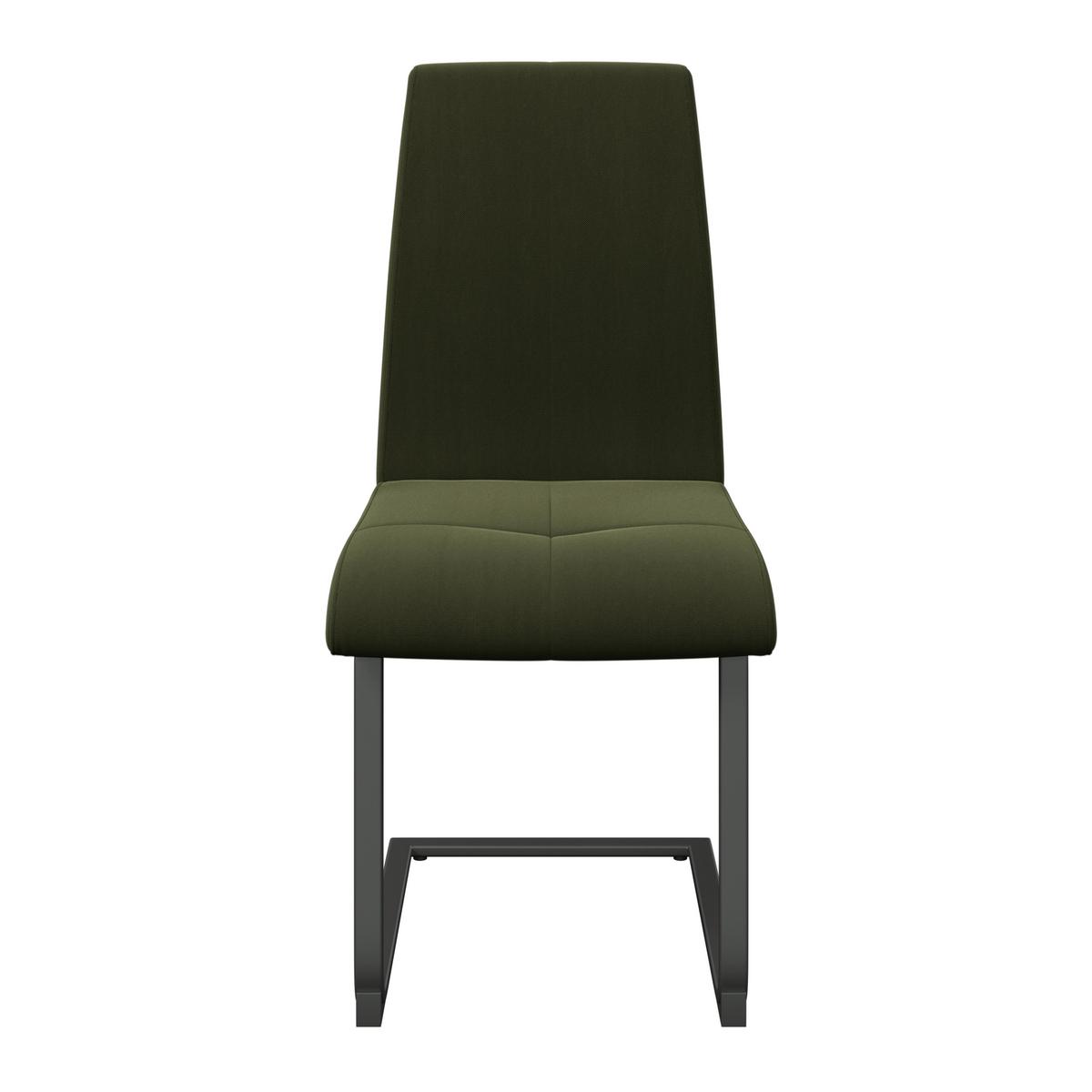 Schwingstuhl Tristan Webstoff moosgrün, B: 41cm - Schwarz/Grün, MODERN, Holz/Textil (41/102/58cm) - James Wood