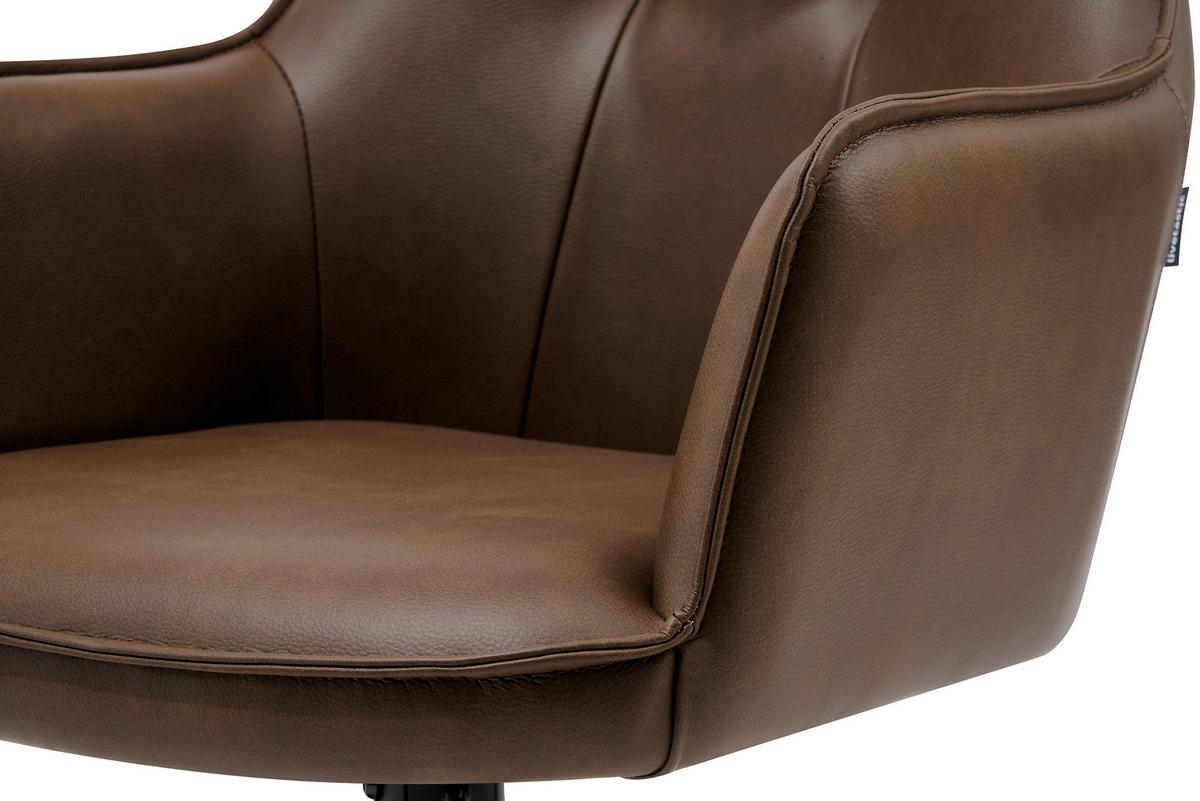 Armlehnstuhl Ion Braun/Schwarz - Schwarz/Braun, MODERN, Holz/Textil (58/87/61,5cm) - Livetastic