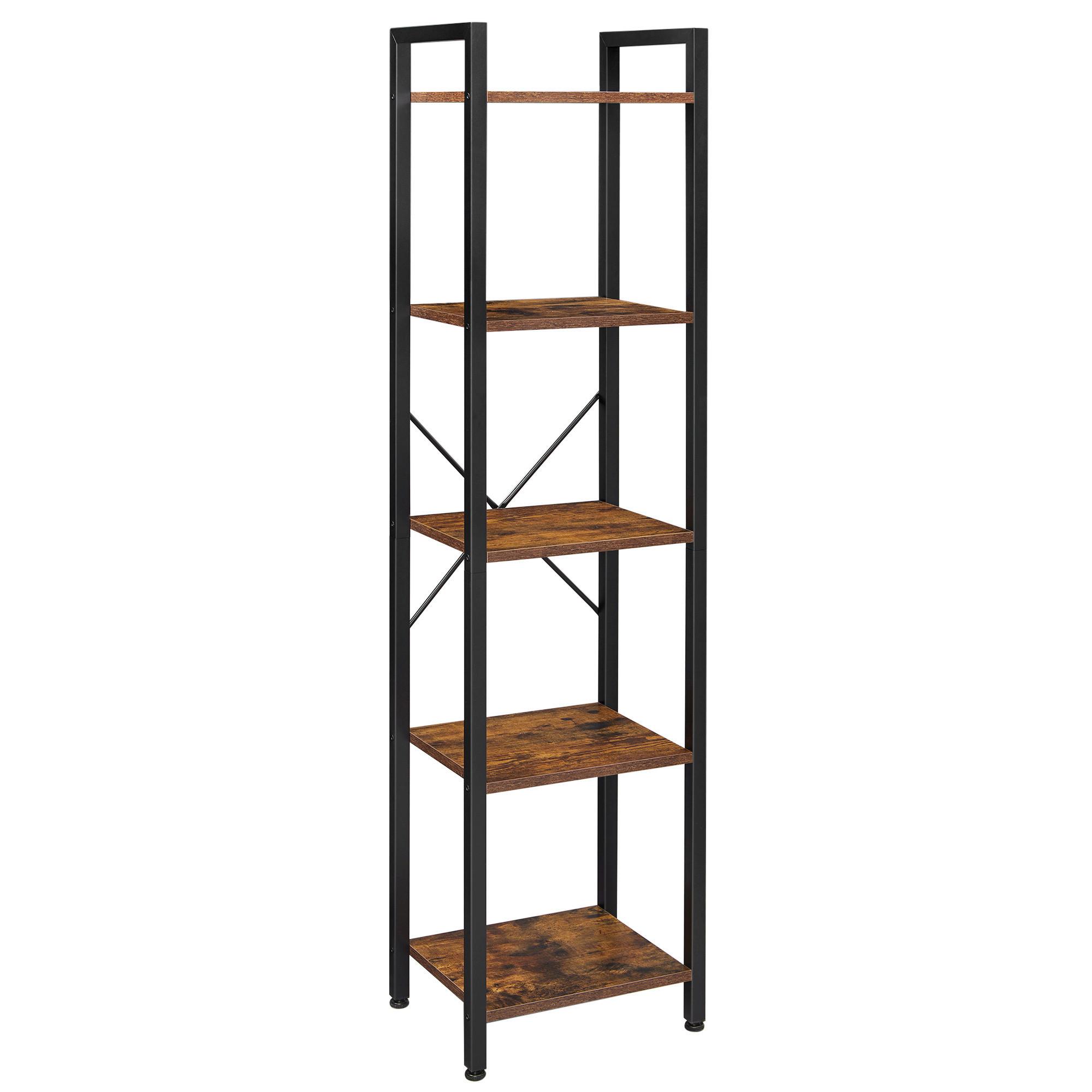 REGAL Regal B: 39,6 cm Braun/Schwarz - Schwarz/Braun, Trend, Holzwerkstoff (39,6/154/30cm) - Boxxx