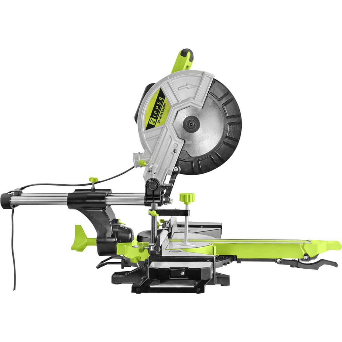 Kappsäge Zi-kgs255ds Metall Mit Arbeitslaser 230 V, 2000 W - Grün, Basics, Metall (78/450/58,5cm) - Zipper