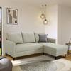 Ecksofa Tweety - Beige/Schwarz, Basics, Textil (192/138cm) - P & B