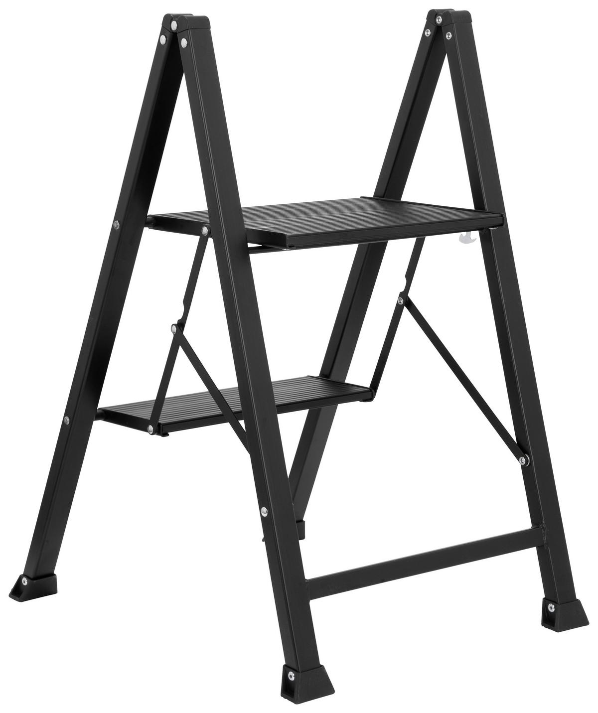 Leiter Solid W5 - Schwarz, Basics, Metall (42/72/5cm) - MID.YOU