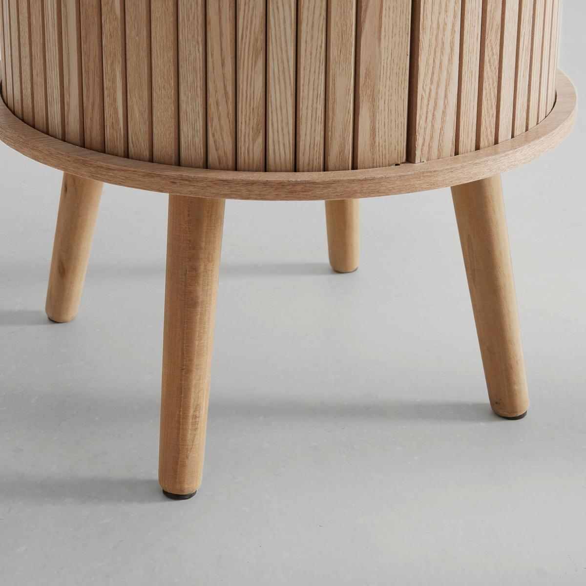 Nočný stolík SKANDY - prírodná farba, Modern, drevo/kompozitné drevo (40/65cm) - Premium Living