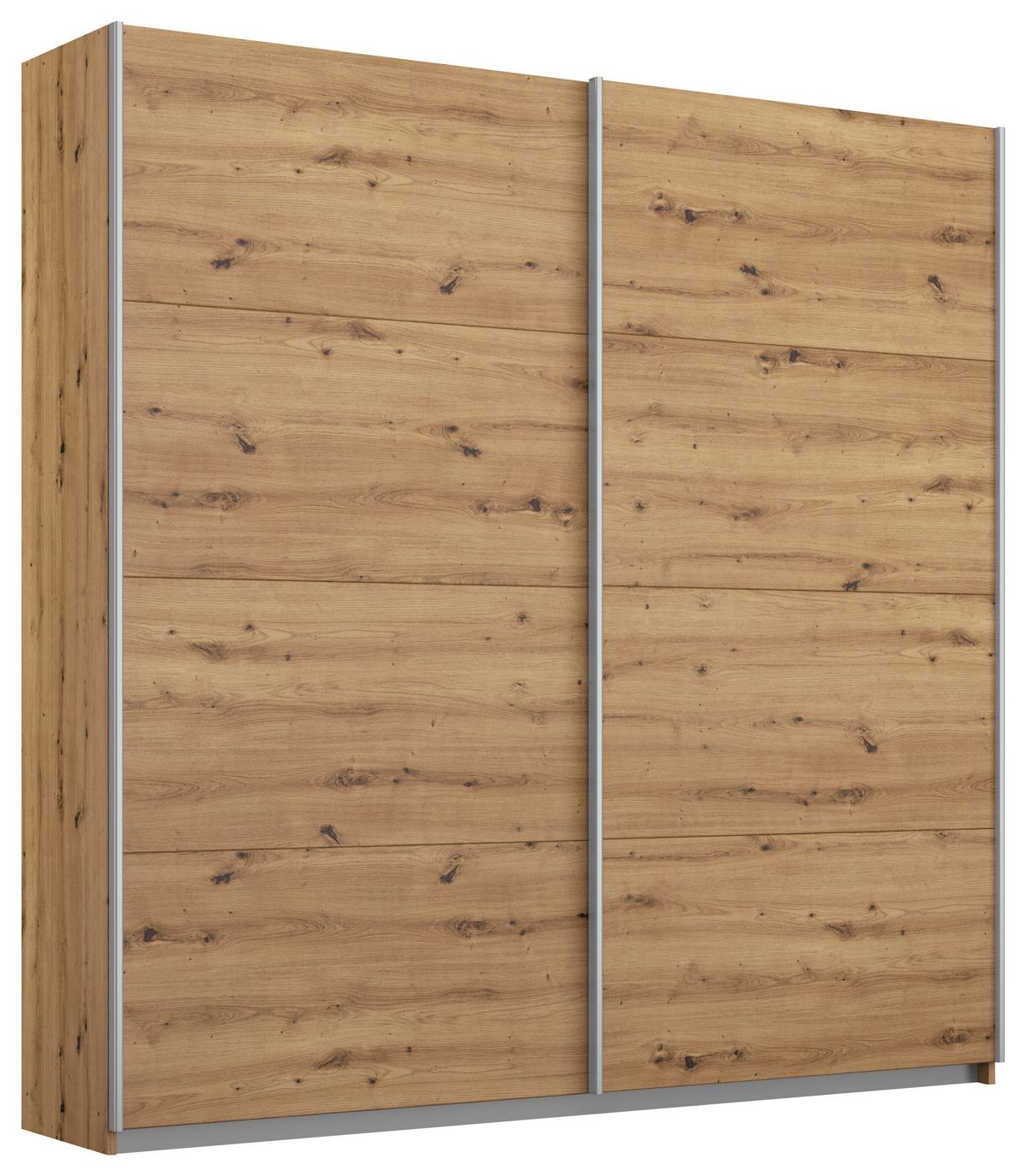 Schwebetürenschrank 181cm Subito, Eiche Artisan - Eiche Artisan, MODERN, Holzwerkstoff (181/197/61cm) - Rauch Möbel