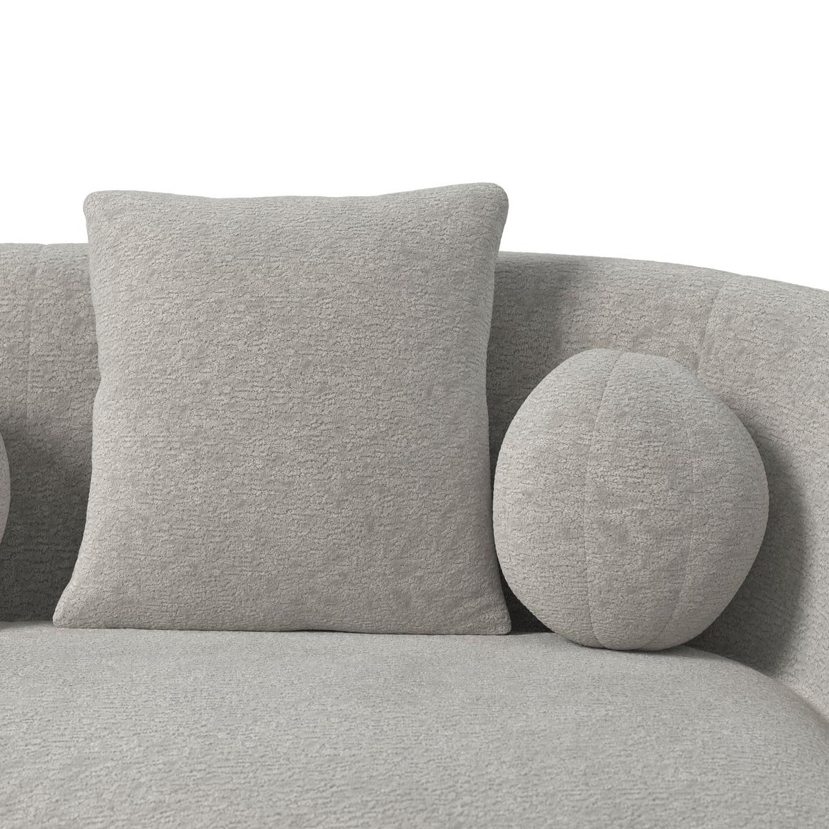 Pohovka JULIE, sivá ženilka, max. 360 kg - sivá, Modern, drevo/textil (178/66/82cm) - Bessagi Home