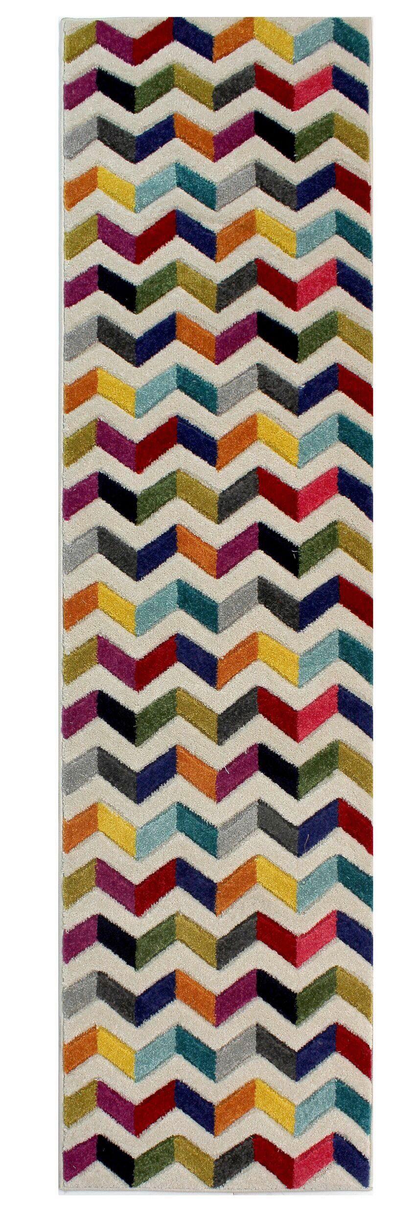 Läufer Teppich Multicolor B: 230 cm - Multicolor, Basics, Textil (230/66cm)