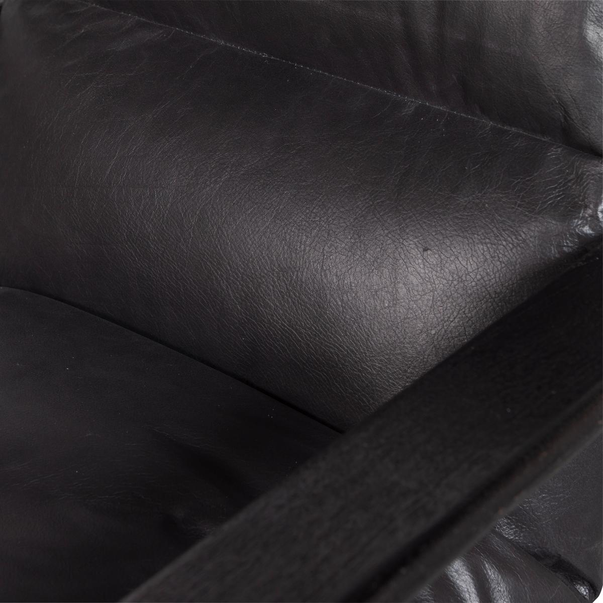 Sessel Houston Schwarz B: 71 Cm - Schwarz, Design, Leder/Holz (71/86/71cm) - Livetastic