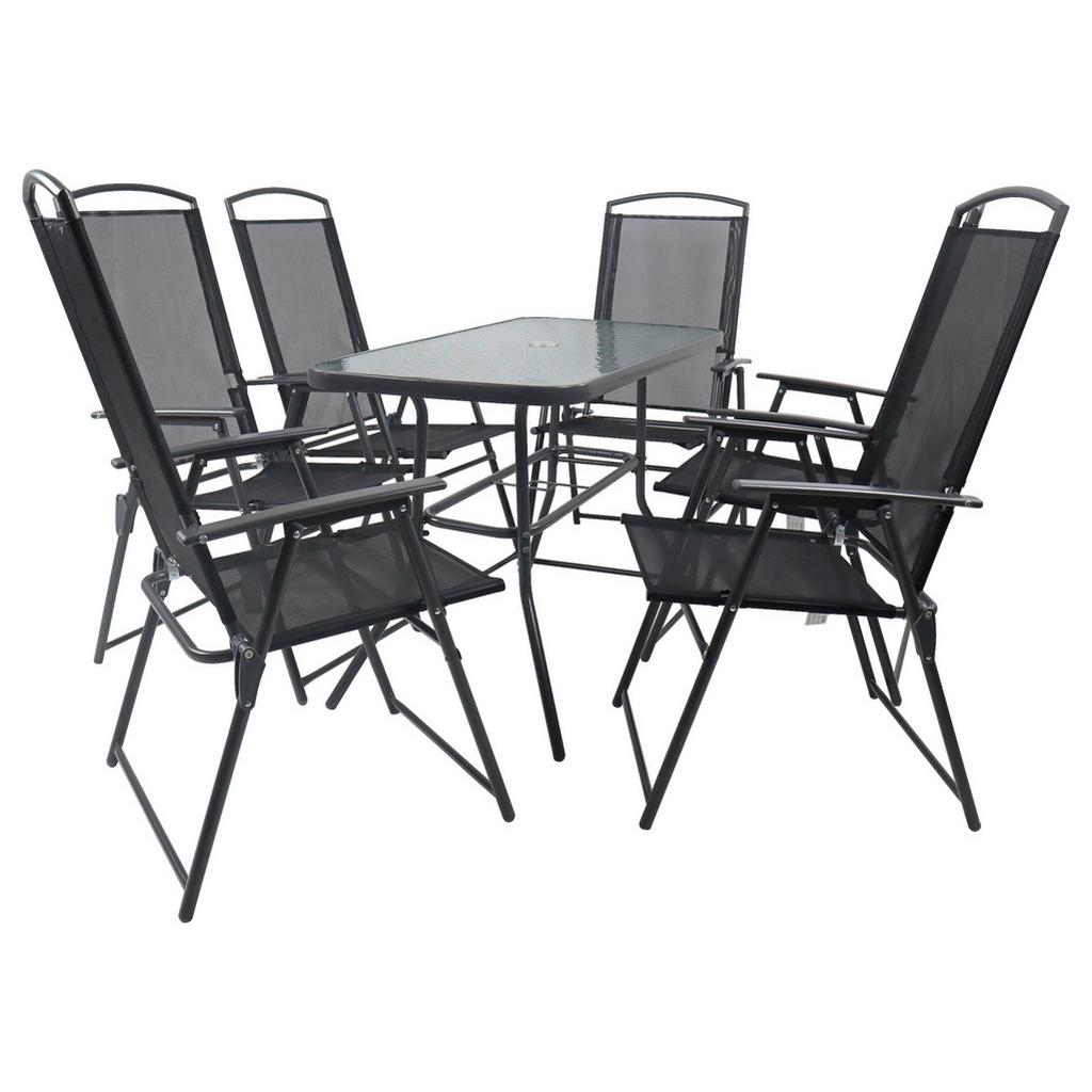 Gartentischgruppe 918144 7-teilig Anthrazit