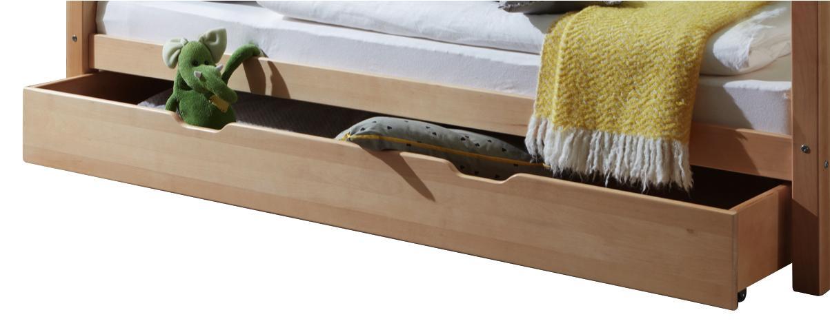 Bettkasten Nora B: 194,5cm Buche Massiv - Naturfarben, Design, Holz/Kunststoff (194,5/94/19cm)